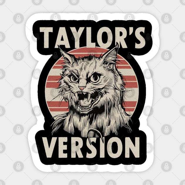 death metal taylors cat version Sticker by Aldrvnd